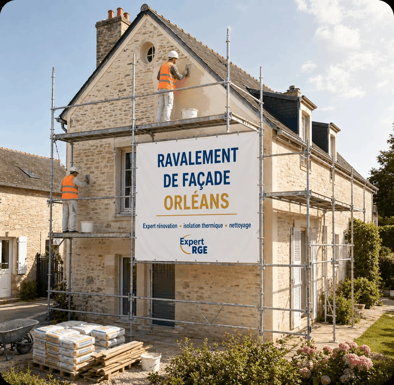 Ravalement de façade à Olivet (45) — Artisan RGE
